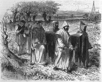 बाविरे, फ्रांस की रानी (1371-1435) के इसाबाऊ (इसाबेल, एलिजाबेथ) का अंतिम संस्कार। 19वीं सदी की नक्काशी। द्वारा अज्ञात कलाकार