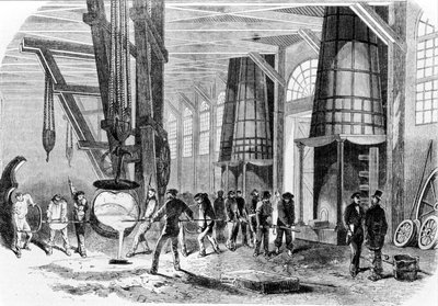 1885 में ग्रेनेल फाउंड्री। द्वारा अज्ञात कलाकार
