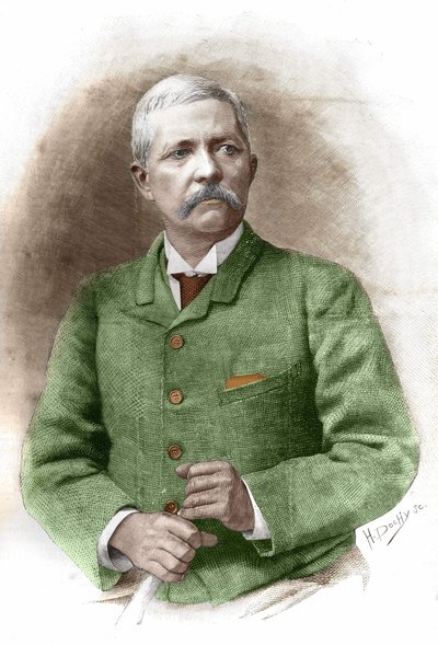 17/01/1890 को काहिरा में हेनरी मॉर्टन स्टेनली (1841 - 1904)। ब्रिटिश पत्रकार और खोजकर्ता। 19वीं सदी की नक्काशी। द्वारा अज्ञात कलाकार
