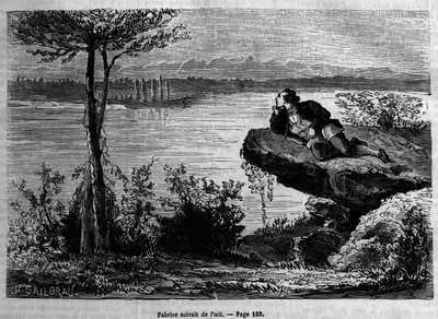 1872 से 'ले डायरी डू डिमांचे' में स्टेंडल द्वारा 'ला चार्ट्रेयूज़ डी पर्मा' के लिए चित्रण। द्वारा अज्ञात कलाकार