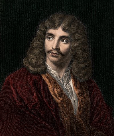 जीन बैप्टिस्ट पॉक्वेलिन मोलिरे 1622-1673 - उत्कीर्णन - 19वीं शताब्दी द्वारा अज्ञात कलाकार