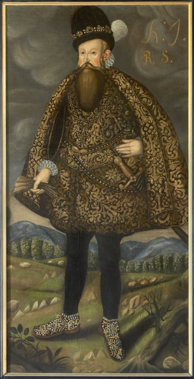जीन III roi de Suede - स्वीडन के राजा जॉन III का पोर्ट्रेट (1537-1592), बेनामी। तेल के रंगों से केन्वस पर बना चित्र। आयाम: 195x98 सेमी। राष्ट्रीय संग्रहालय स्टॉकहोम द्वारा अज्ञात कलाकार