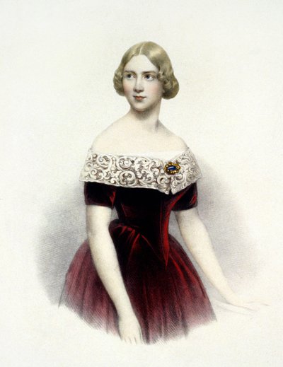 जेनी लिंड (1820-1887), 1847 में स्वीडिश गायक द्वारा अज्ञात कलाकार