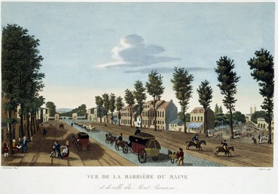ला बैरियर डू मेन, लगभग 1820 - कौरवोइसियर द्वारा "" पेरिस के दृश्य "में द्वारा अज्ञात कलाकार