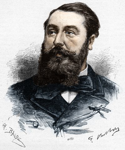 लियो डेलिब्स (1836-1891), फ्रांसीसी संगीतकार और संगीतकार। 28 अप्रैल 1883 के "ले मोंडे इलस्ट्रे" में गैस्टन वुइलियर के बाद चार्ल्स बॉड द्वारा लकड़ी की नक्काशी। द्वारा अज्ञात कलाकार