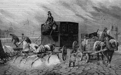 19वीं सदी में लेस ओम्निबस डी पेरिस: ला बेर्नाइज़ - 1892 से उत्कीर्णन द्वारा अज्ञात कलाकार