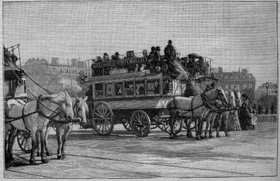 19वीं सदी में लेस ओम्निबस डी पेरिस: 1892 से सभी आधुनिक एल - उत्कीर्णन द्वारा अज्ञात कलाकार