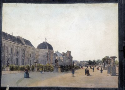 Les Tuileries - "" पैनोप्टिक पॉलोरमा के लिए पेरिस के दृश्य" में", लगभग १८५० द्वारा अज्ञात कलाकार