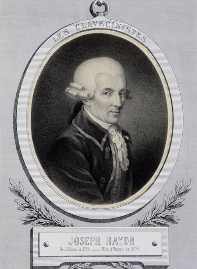 संगीतकार फ्रांज जोसेफ हेडन का लॉकेट पोर्ट्रेट (1732-1809) द्वारा अज्ञात कलाकार