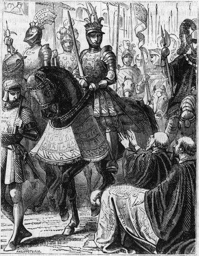 लुई XII (1462-1516) जीन (इटली) में प्रवेश कर रहा है। द्वारा अज्ञात कलाकार