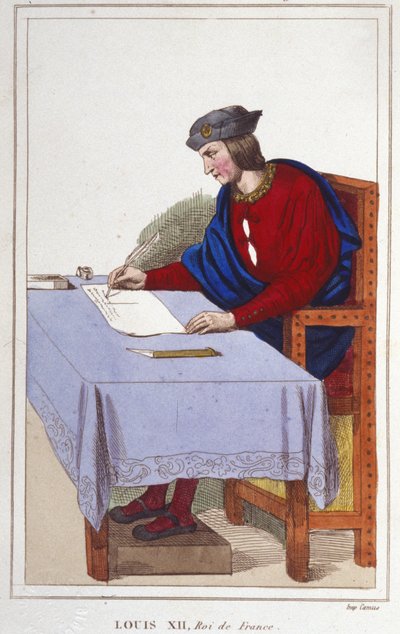 लुई XII (1462 -1515), फ्रांस के राजा 1830 . की नक्काशी द्वारा अज्ञात कलाकार
