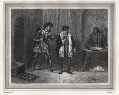 चार्ल्स द टेमरी ड्यूक ऑफ बरगंडी के लुई इलेवन कैदी - फ्रांस के राजा लुई इलेवन (राजा 1461-1483) ने 1467-1477 में अपने प्रतिद्वंद्वी चार्ल्स द टेमरी ड्यूक ऑफ बरगंडी से अक्टूबर 1468 में पेरोन से मुलाकात की, लीग डू बिएन पब्लिक - फ्रेंच की अवधि राजा लुई द्वारा अज्ञात कलाकार