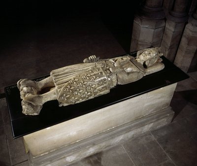 अंजु के चार्ल्स प्रथम या सिसिली के चार्ल्स (1227-1285), नेपल्स और सिसिली के राजा के संगमरमर में झूठ बोलना। सेंट डेनिस की बेसिलिका। द्वारा अज्ञात कलाकार