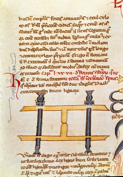 पांडुलिपि पृष्ठ "" सर्जरी "" (MS. LAT.VII 32-3023) Guillaume de Salicet (Guglielmo da Saliceto) (1207-1270) भिक्षु और चिकित्सक द्वारा। 14वीं सदी का वेनिस बिब्लियोटेका मार्सियाना द्वारा अज्ञात कलाकार