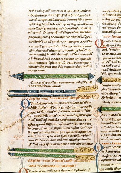 पांडुलिपि पृष्ठ "" सर्जरी "" (MS. LAT.VII 32-3023) Guillaume de Salicet (Guglielmo da Saliceto) (1207-1270) भिक्षु और चिकित्सक द्वारा। 14वीं सदी का वेनिस बिब्लियोटेका मार्सियाना द्वारा अज्ञात कलाकार