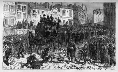 मार्च 1871: विक्टर के बेटे चार्ल्स ह्यूगो का दफन - "" एल'एनी भयानक"" (भयानक वर्ष) से उत्कीर्णन - मार्च 1871: विक्टर के बेटे चार्ल्स ह्यूगो (1826-1871) का दफन - "" एल में उत्कीर्णन विक्टर ह्यूगो द्वारा 'एनी भयानक " द्वारा अज्ञात कलाकार