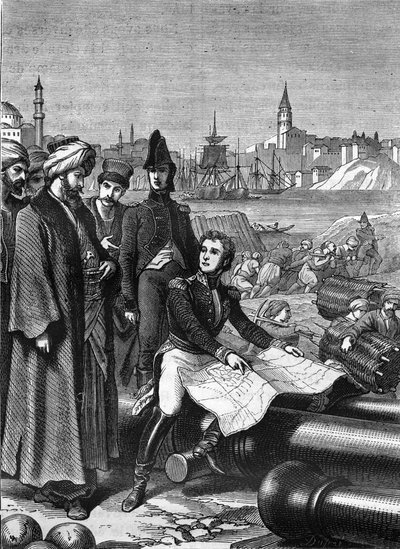 मार्शल सेबेस्टियानी डे ला पोर्टा (1772-1851) ने राजदूत के रूप में अंग्रेजों के खिलाफ कॉन्स्टेंटिनोपल के रक्षा कार्य को निर्देशित किया, जिसे उन्होंने डार्डानेल्स (1807) को लोहे के लिए मजबूर किया। द्वारा अज्ञात कलाकार