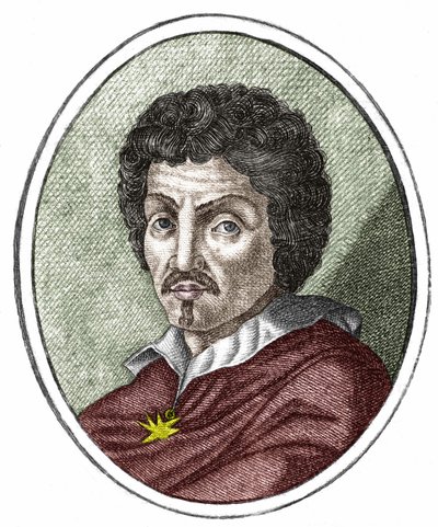माइकल एंजेलो मेरिसी डिट इल कारवागियो या कारवागियो (1569 - 1609), 17 वीं शताब्दी की नक्काशी। द्वारा अज्ञात कलाकार