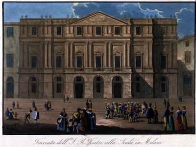 मिलान, ला स्काला, 1810 के आसपास। द्वारा अज्ञात कलाकार