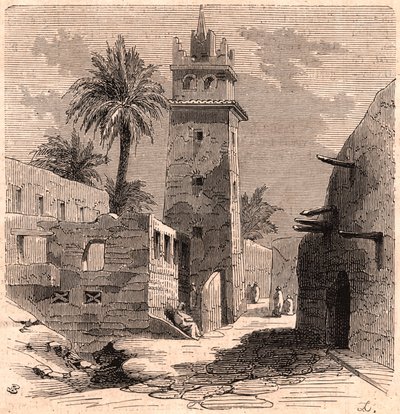 1866 में अल्जीरिया में पुरानी बिस्क्रा (बिस्क्रा) में मस्जिद द्वारा अज्ञात