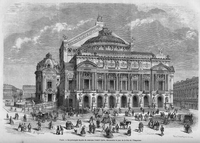 1867 में ओपेरा गार्नियर। द्वारा अज्ञात कलाकार