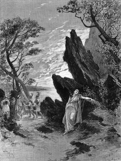 अंतिम अभिनय में गायक क्रॉस के साथ एमिल ऑगियर (1820-1889) और चार्ल्स गुनोद (1818-1893) द्वारा ओपेरा "" Sapho ""। "" ले मोंडे इलस्ट्र्रे "" में उत्कीर्णन द्वारा अज्ञात कलाकार