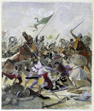 ओथॉन 1er (912-973) रोम में विद्रोहियों द्वारा आश्चर्यचकित - "हिस्टोइरे डेस पोप्स" में, मौरिस लाचत्रे द्वारा द्वारा अज्ञात कलाकार