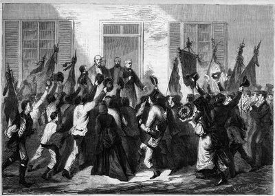 1873 में बेल्फ़ोर्ट की आबादी द्वारा फ्रांसीसी गणराज्य के राष्ट्रपति एडॉल्फ थियर्स (1797-1877) को ओवेशन दिया गया। द्वारा अज्ञात कलाकार