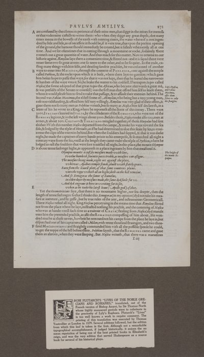 पृष्ठ 271 प्लूटार्क के &39;लाइव्स ऑफ द नोबल ग्रीशियंस एंड रोमन&39; से द्वारा अज्ञात कलाकार