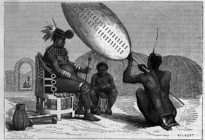 पांडा, ज़ुलु के दिवंगत राजा। 5 अप्रैल 1879 को "" प्रकृति: कला और उद्योग के लिए विज्ञान और उनके अनुप्रयोगों की समीक्षा "में उत्कीर्णन द्वारा अज्ञात कलाकार
