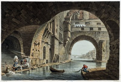 पेरिस में पोंट डे ला टूरनेल जेसीनाट्स द्वारा देखा गया, लंदन-1806 में डब्ल्यू.मिलर द्वारा प्रकाशित द्वारा अज्ञात कलाकार
