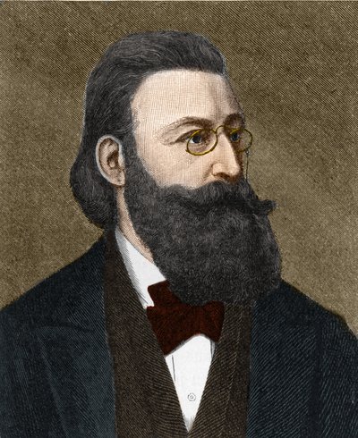 पोर्ट्रेट लुडविग एंजेंग्रुबर (1839-1889), ऑस्ट्रियाई लेखक। द्वारा अज्ञात कलाकार