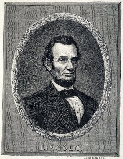 अब्राहम लिंकन का पोर्ट्रेट (1809-1865), संयुक्त राज्य अमेरिका के राष्ट्रपति Port द्वारा अज्ञात कलाकार