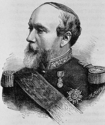 एडमिरल पोथुआउ का पोर्ट्रेट (1815-1882)। एच. मार्टिन द्वारा "हिस्टोइरे डी फ्रांस" में 19वीं शताब्दी के अंत की नक्काशी। द्वारा अज्ञात कलाकार