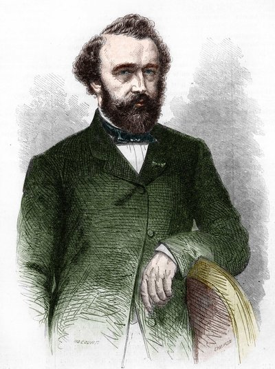 सैक्सोफोन के आविष्कारक एडॉल्फ (एडोल्फ) सैक्स का पोर्ट्रेट (1814-1894)। द्वारा अज्ञात कलाकार