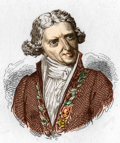 एंटोनी ऑगस्टिन पारमेंटियर (1737 - 1813) का पोर्ट्रेट, फ्रांसीसी सैन्य फार्मासिस्ट और कृषि विज्ञानी। 1845 से उत्कीर्णन। द्वारा अज्ञात कलाकार