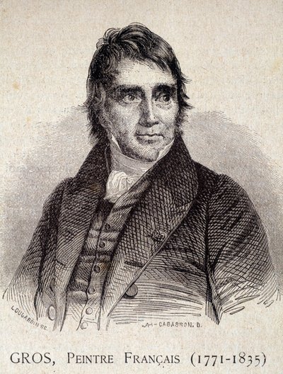 एंटोनी जीन ग्रोस का पोर्ट्रेट, फ्रांसीसी चित्रकार (1771-1835) - "लेस कंटेम्पोरेन्स" में, और 19वीं सदी के अंत में (उत्कीर्णन) द्वारा अज्ञात कलाकार