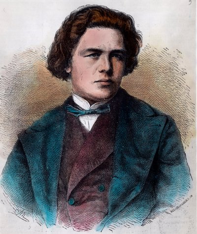 एंटोन रुबिनस्टीन (1829 - 1894), रूसी पियानोवादक और संगीतकार का पोर्ट्रेट। 19वीं सदी की नक्काशी। निजी संग्रह। द्वारा अज्ञात कलाकार
