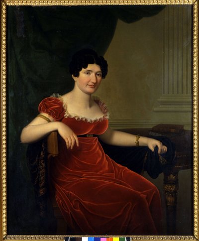 एंटोनियेटा फगनानी एरेस (1778-1847) का पोर्ट्रेट, इतालवी कवि यूगो फोस्कोलो (1778-1827) की प्रिय महिला। 19वीं सदी की पेंटिंग द्वारा अज्ञात कलाकार