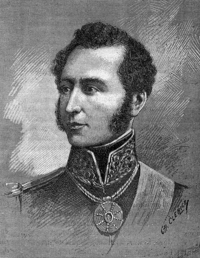 एंटोनियो जोस डी सूक्र (1795-1830) का पोर्ट्रेट - वेनेजुएला के स्वतंत्रता नेता - उत्कीर्णन द्वारा अज्ञात कलाकार