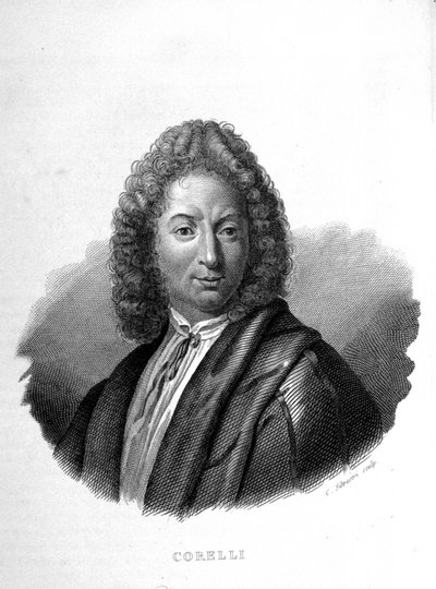 आर्कान्जेलो कोरेली का पोर्ट्रेट (1653 - 1713) द्वारा अज्ञात कलाकार