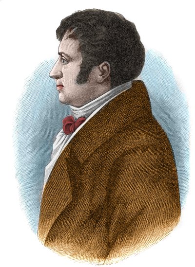 अगस्त का पोर्ट्रेट विल्हेम वॉन श्लेगल (1767-1845), जर्मन दार्शनिक, आलोचक, प्राच्यविद् और रोमांटिक आंदोलन के अनुवादक और सिद्धांतकार। द्वारा अज्ञात कलाकार