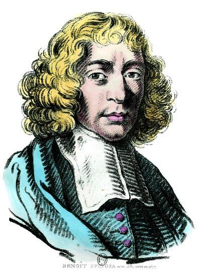 बारुच डी स्पिनोज़ा का पोर्ट्रेट (1632 - 1677) डच दार्शनिक, जिसे बेंटो डी एस्पिनोसा या बेनेडिक्टस डी स्पिनोज़ा या बेनोइट डी स्पिनोज़ा के नाम से भी जाना जाता है। 17 वीं शताब्दी की नक्काशी। कोल। जाओ। द्वारा अज्ञात कलाकार