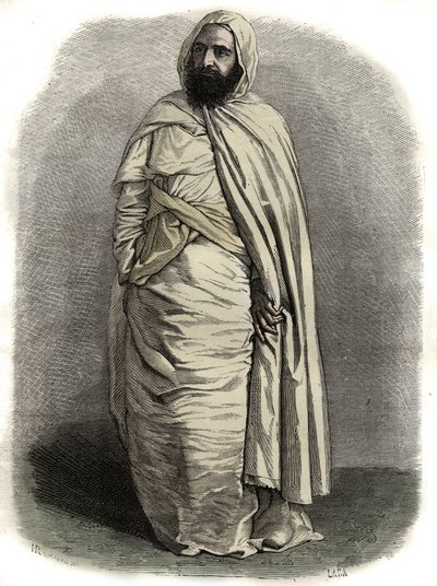 बेन माही एड दीन अब्द अल कादर (अब्द अल-कादर) (1808 - 1883) का पोर्ट्रेट अब्देलकादर, काजल के अमीर, सैन्य और धार्मिक नेता, - बेन माही एड दीन अब्द अल कादर (अब्द अल-कादर) का पोर्ट्रेट (1808-) १८८३) अमीर अल्जीरियन - द्वारा अज्ञात कलाकार