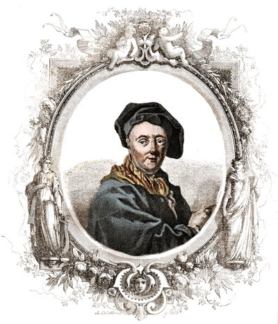 कार्ले वैन लू (1705-1765) फ्रांसीसी चित्रकार का पोर्ट्रेट। द्वारा अज्ञात कलाकार