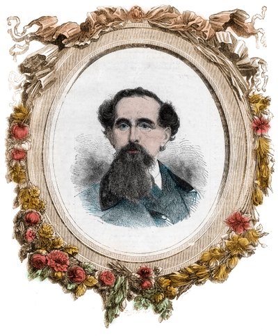 चार्ल्स डिकेंस का पोर्ट्रेट (1812-1870) अंग्रेजी उपन्यासकार, उत्कीर्णन द्वारा अज्ञात कलाकार