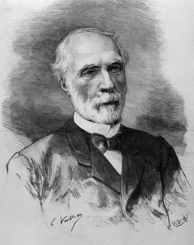 चार्ल्स डी फ्रीसिनेट का पोर्ट्रेट (1828 - 1923), मंत्रिपरिषद के अध्यक्ष। 19वीं सदी की नक्काशी। द्वारा अज्ञात कलाकार