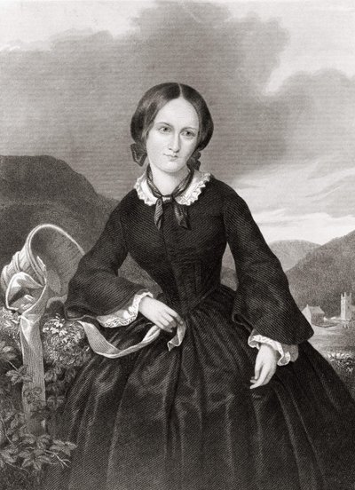 चार्लोट ब्रोंटे का पोर्ट्रेट (1816 - 1855), कवि और उपन्यासकार। द्वारा अज्ञात कलाकार
