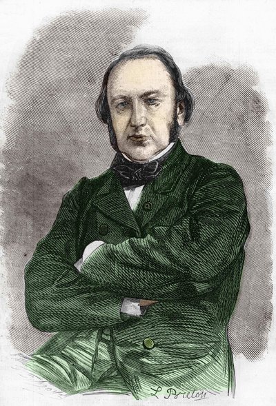 क्लाउड बर्नार्ड का पोर्ट्रेट (1813 - 1878), फ्रांसीसी शरीर विज्ञानी। द्वारा अज्ञात कलाकार