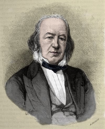 क्लाउड बर्नार्ड का पोर्ट्रेट (1813 - 1878) फ्रांसीसी शरीर विज्ञानी। द्वारा अज्ञात कलाकार